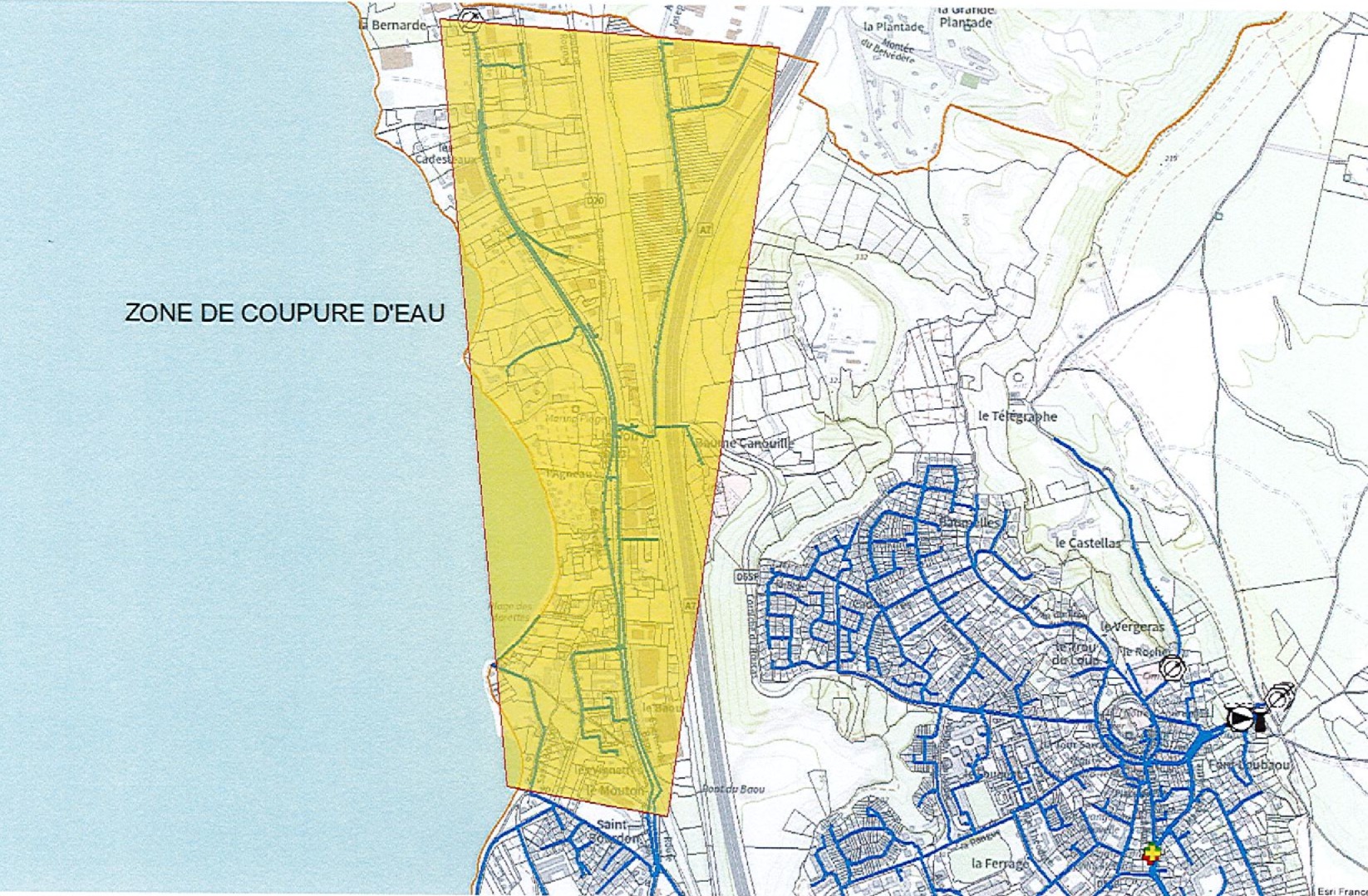 Plan coupure d'eau, route départementale 113 - 24 au 25 avril 2025