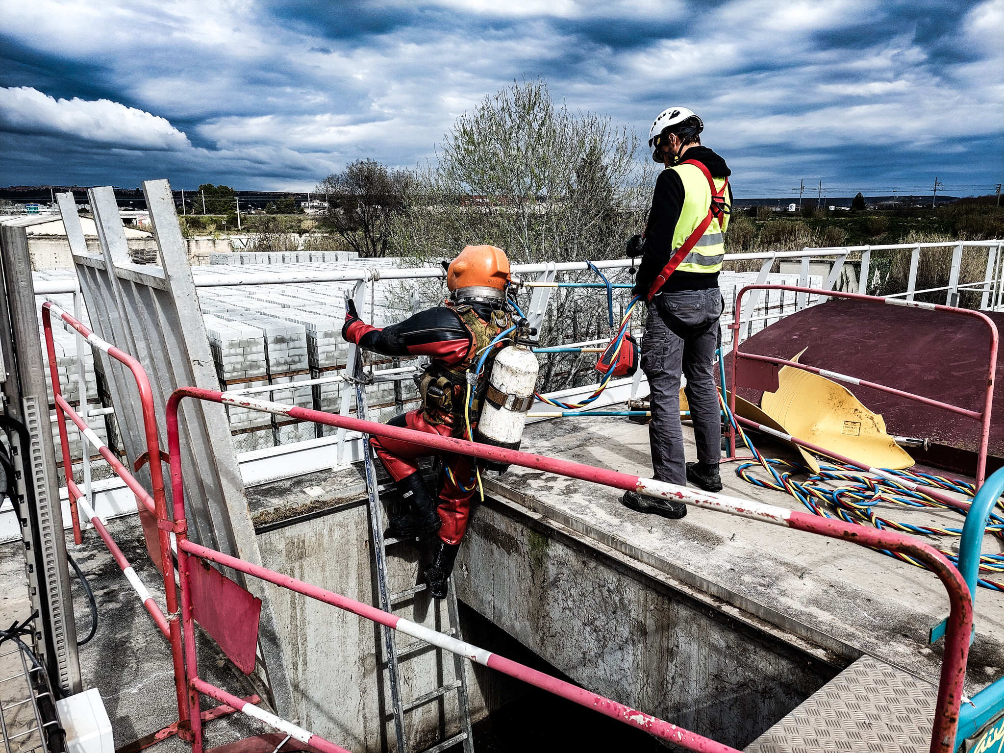 renouvellement des rampes et des tripodes de la Station d'épuration de Vitrolles en mars 2025